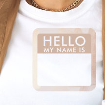 Adesivos Personalizados Modernos Olá Meu Nome É