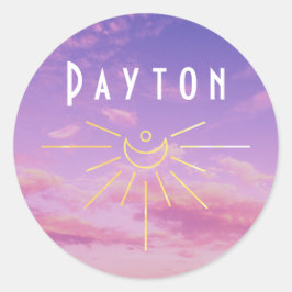 Adesivos Personalizados Nome Payton Redondos Sol B