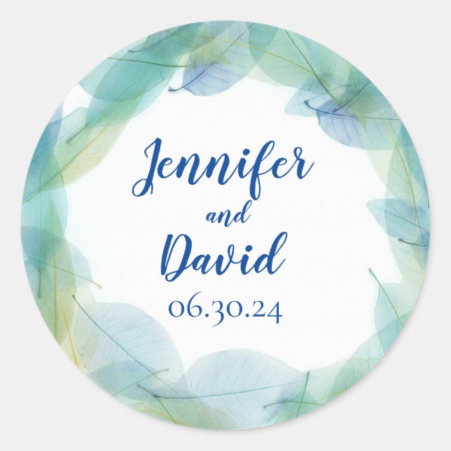 Adesivos Personalizados para Casamento com Desenho (Frente)