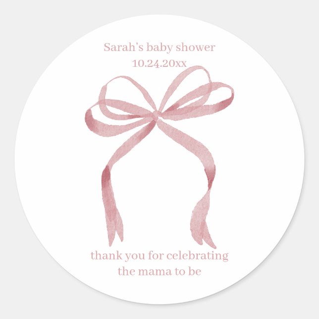 Adesivos Personalizados para Favors de Chá de Bebê (Frente)