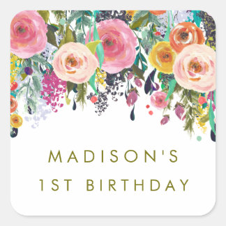 Adesivos Personalizados para Festa de Jardim Flora