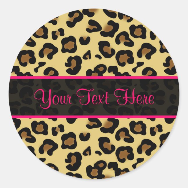 Adesivos Personalizados para Impressão de Leopardo (Frente)