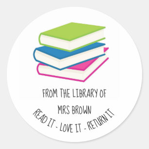 Adesivos Personalizados para Livros Etiqueta de