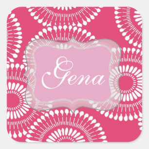 Adesivos Personalizados Rosa Modernos