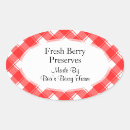 Adesivos Personalizados Xadrez Gingham Vermelho Br