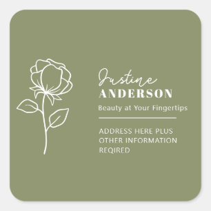 Adesivos personalizáveis – Flores ou cuidados com 