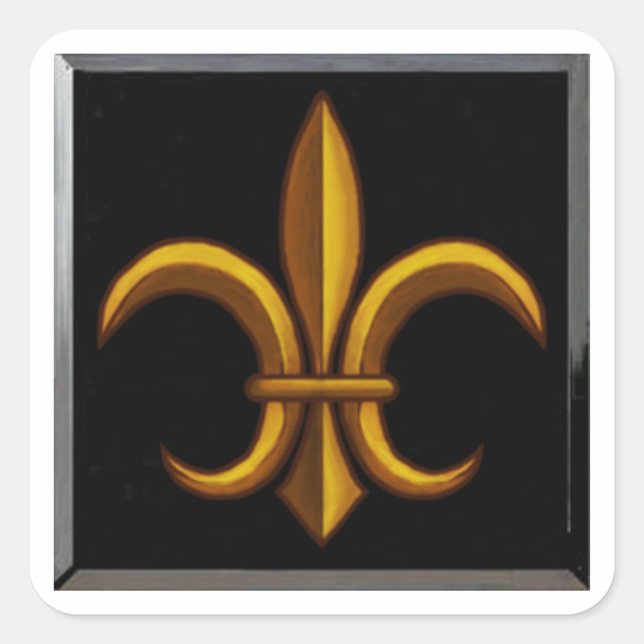 Adesivos Quadrados Dark Fleur De Lis (Frente)