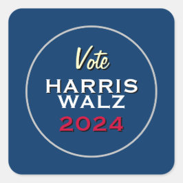 Adesivos Quadrados de Campanha Vote Harris Walz 20