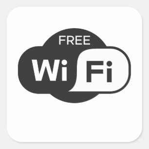 Adesivos Quadrados de Wifi Grátis