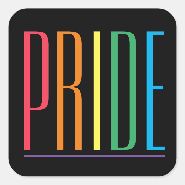 Adesivos Quadrados Grandes PRIDE II (Frente)