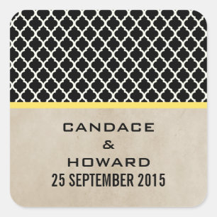 Adesivos Quatrefoil Chic Amarelos