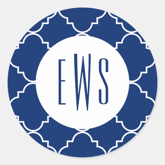 Adesivos Quatrefoil Quic Monogramas (Frente)