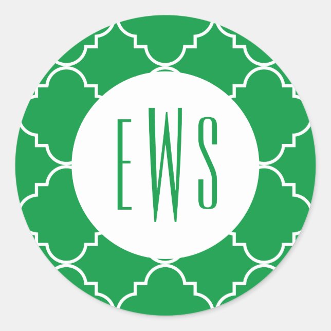 Adesivos Quatrefoil Quic Monogramas (Frente)