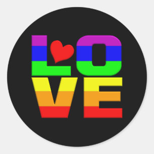 Adesivos Rainbow Love