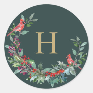 Adesivos Red Robin Holiday Wreath Monogramas