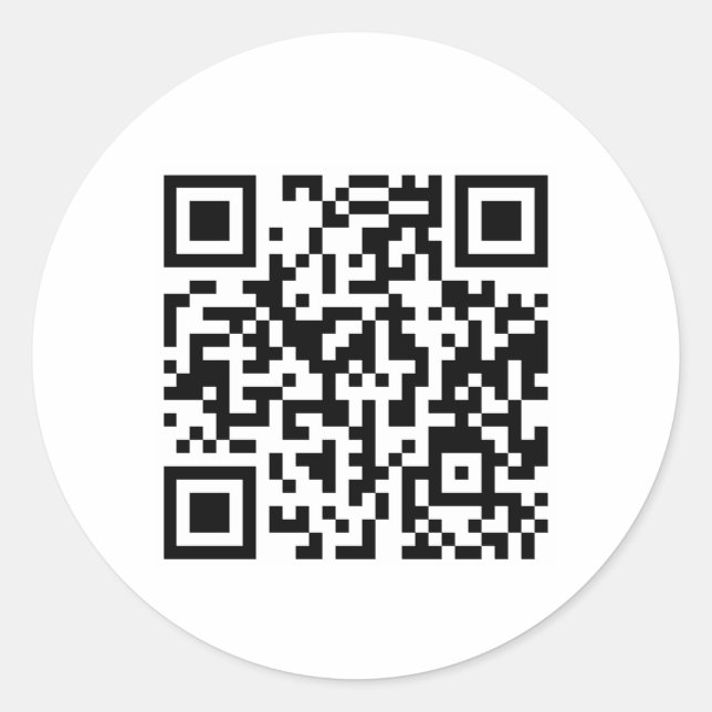 Adesivos redondos brancos do código QR personaliza (Frente)