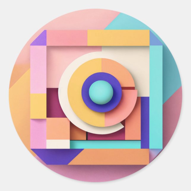 Adesivos redondos clássicos (Frente)