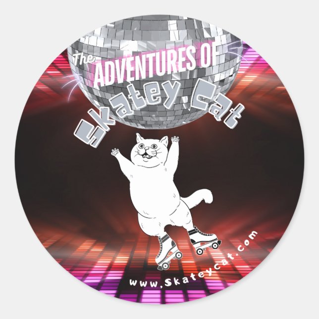 Adesivos redondos clássicos (Frente)