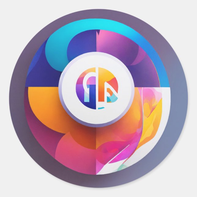 Adesivos redondos clássicos (Frente)