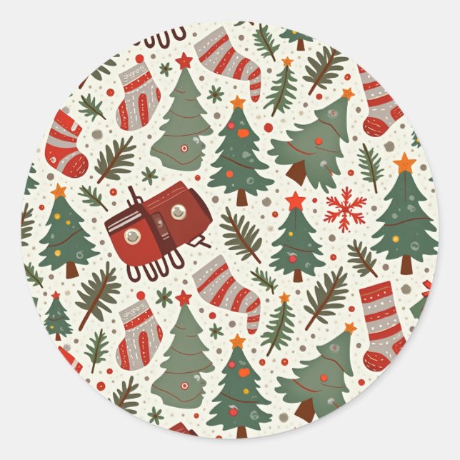 Adesivos redondos clássicos (Frente)