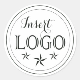 Adesivos redondos clássicos com o seu logotipo per