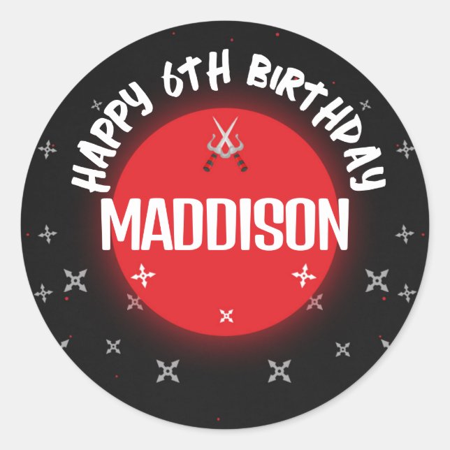 Adesivos redondos clássicos de Festa de aniversári (Frente)