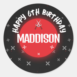 Adesivos redondos clássicos de Festa de aniversári