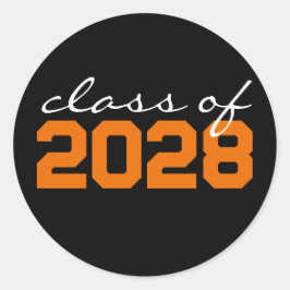 Adesivos redondos clássicos de graduação em preto