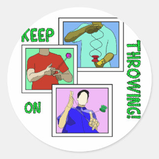 Adesivos redondos clássicos de yoyo