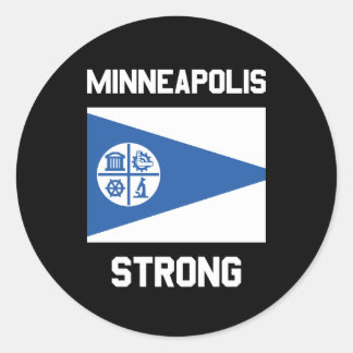 Adesivos Redondos Clássicos Minneapolis Strong
