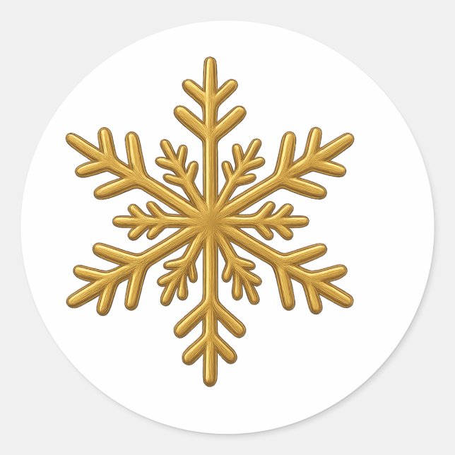 Adesivos Redondos Clássicos Natal Ouro (Frente)