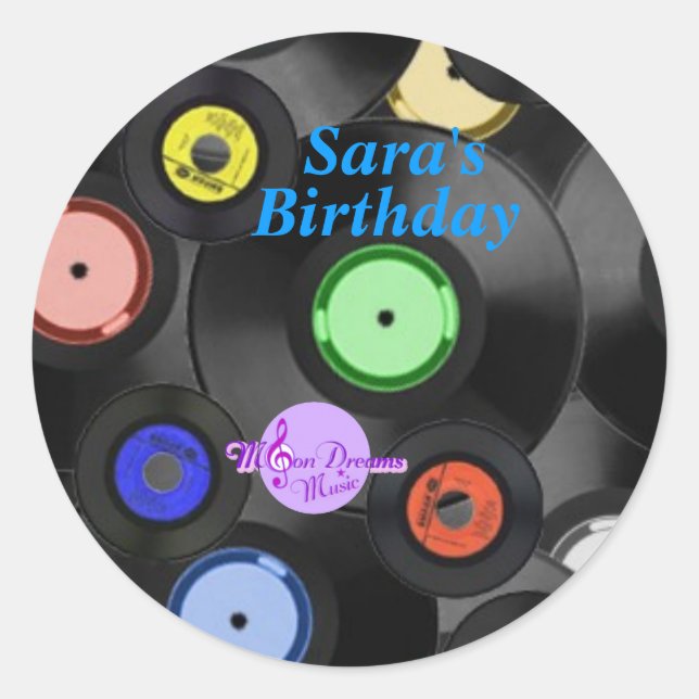 Adesivos redondos clássicos personalizáveis de reg (Frente)