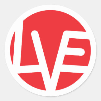 Adesivos redondos clássicos Power of Love 3"