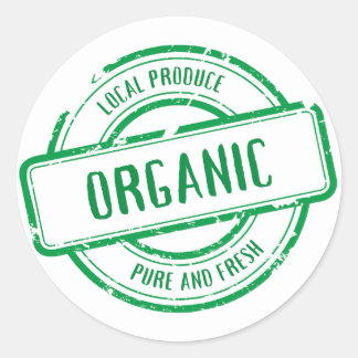 Adesivos Redondos Clássicos Verdes Orgânicos