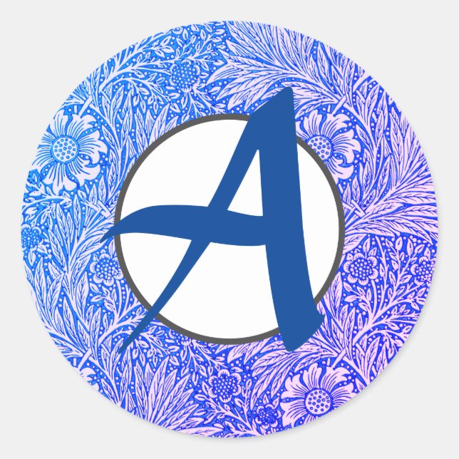 adesivos redondos clássicos William Morris (Frente)