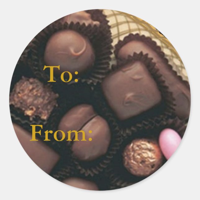 Adesivos redondos com colapso de chocolate - 2 (Frente)