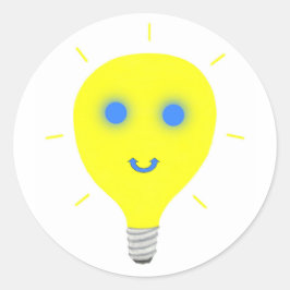 Adesivos redondos com lâmpada leve
