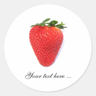 Adesivos redondos com morango