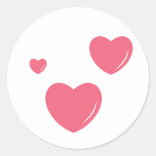 Adesivos Redondos Coração de Amor