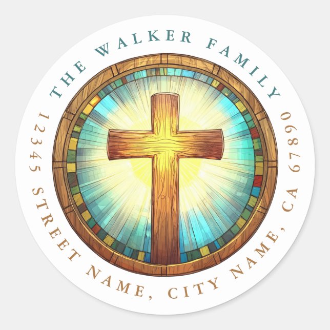 Adesivos Redondos Cruz (Frente)