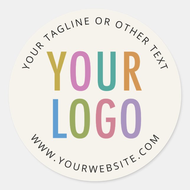 Adesivos Redondos de 3 Polegadas Logotipo Personal (Frente)