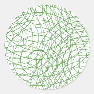 Adesivos redondos de Abstrato verde modernos
