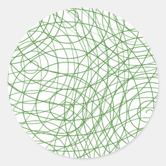 Adesivos redondos de Abstrato verde modernos