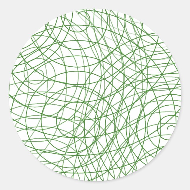 Adesivos redondos de Abstrato verde modernos (Frente)