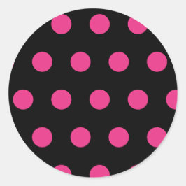 Adesivos redondos de bolinhas (Preto e Rosa Negra)