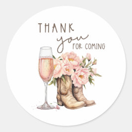 Adesivos Redondos de Botas e Espumante