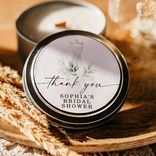 Adesivos Redondos de Chuveiro de Noiva com Verde Á (Criador carregado)