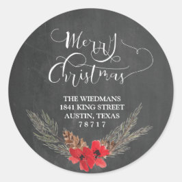 Adesivos redondos de endereço de devolução de quad