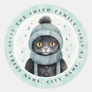 Adesivos redondos de gatos