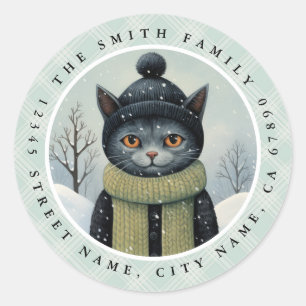 Adesivos redondos de gatos